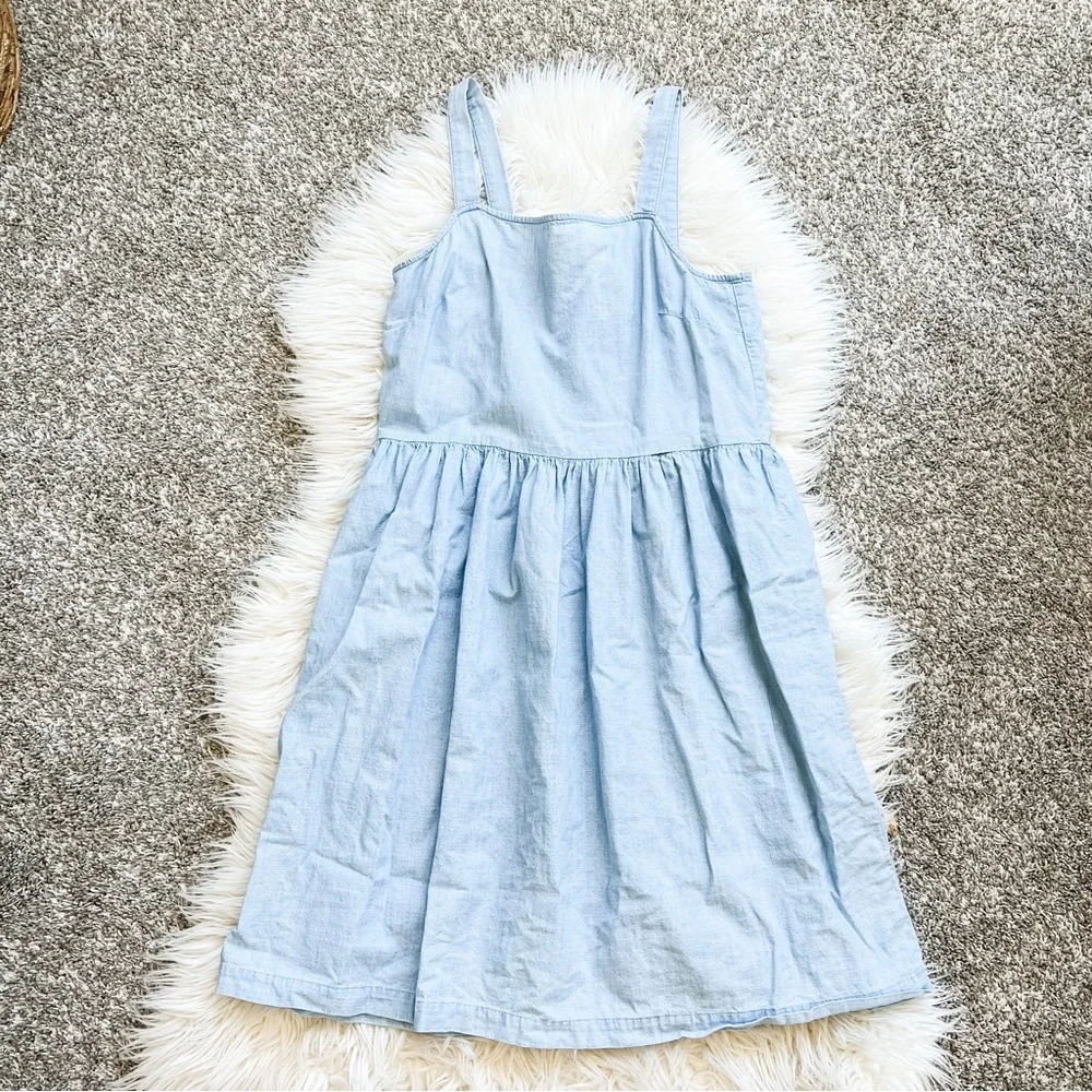 J. by J.Crew Chambray Smocked Back Dress Medium
